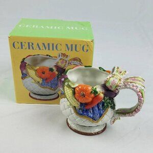 CIB 3D ceramic coffee mug fall Thanksgiving kitchen wear home decor harvest